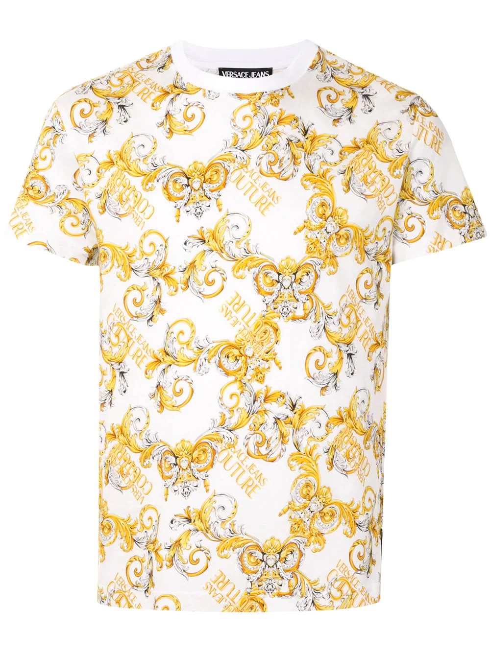 baroque-print polo shirt - 1