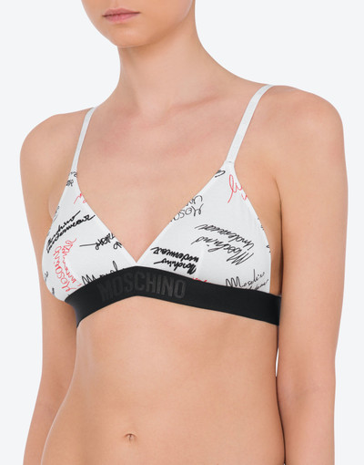Moschino ALLOVER SIGNATURE STRETCH JERSEY BRA outlook