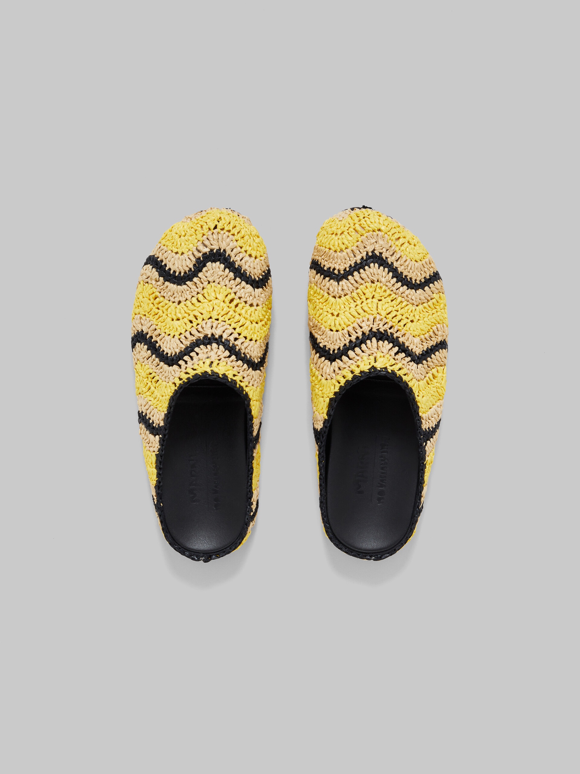 MARNI X NO VACANCY INN - YELLOW CROCHET RAFFIA SABOT - 4
