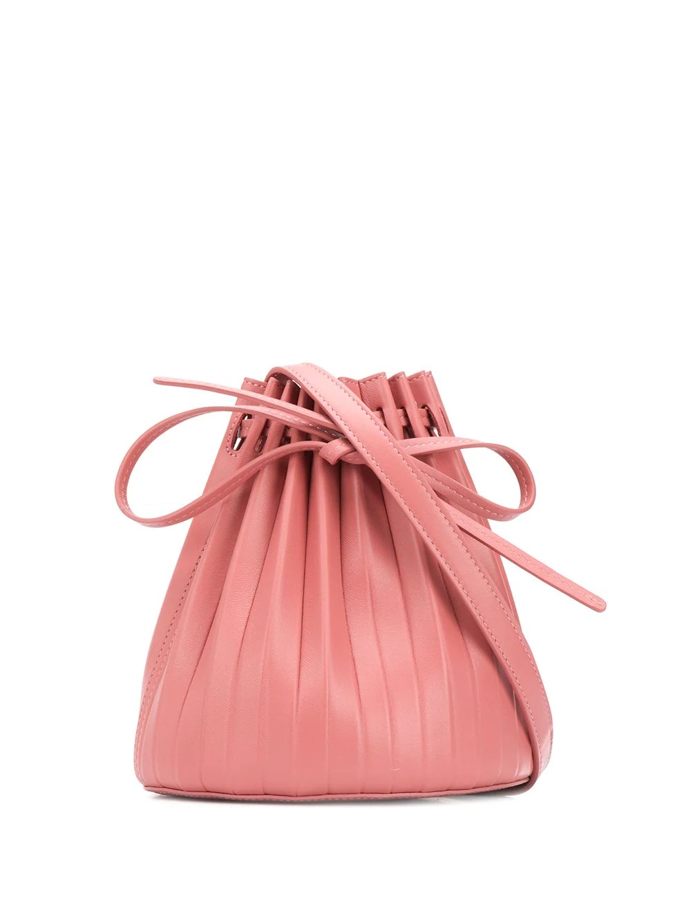 mini pleated bucket bag - 1