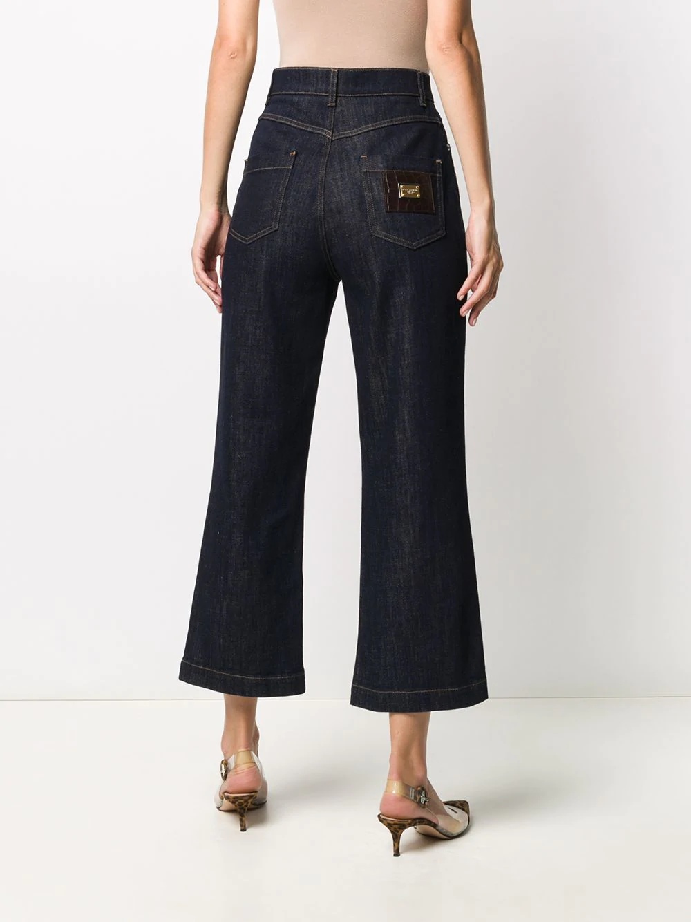 high-waisted flared jeans - 4