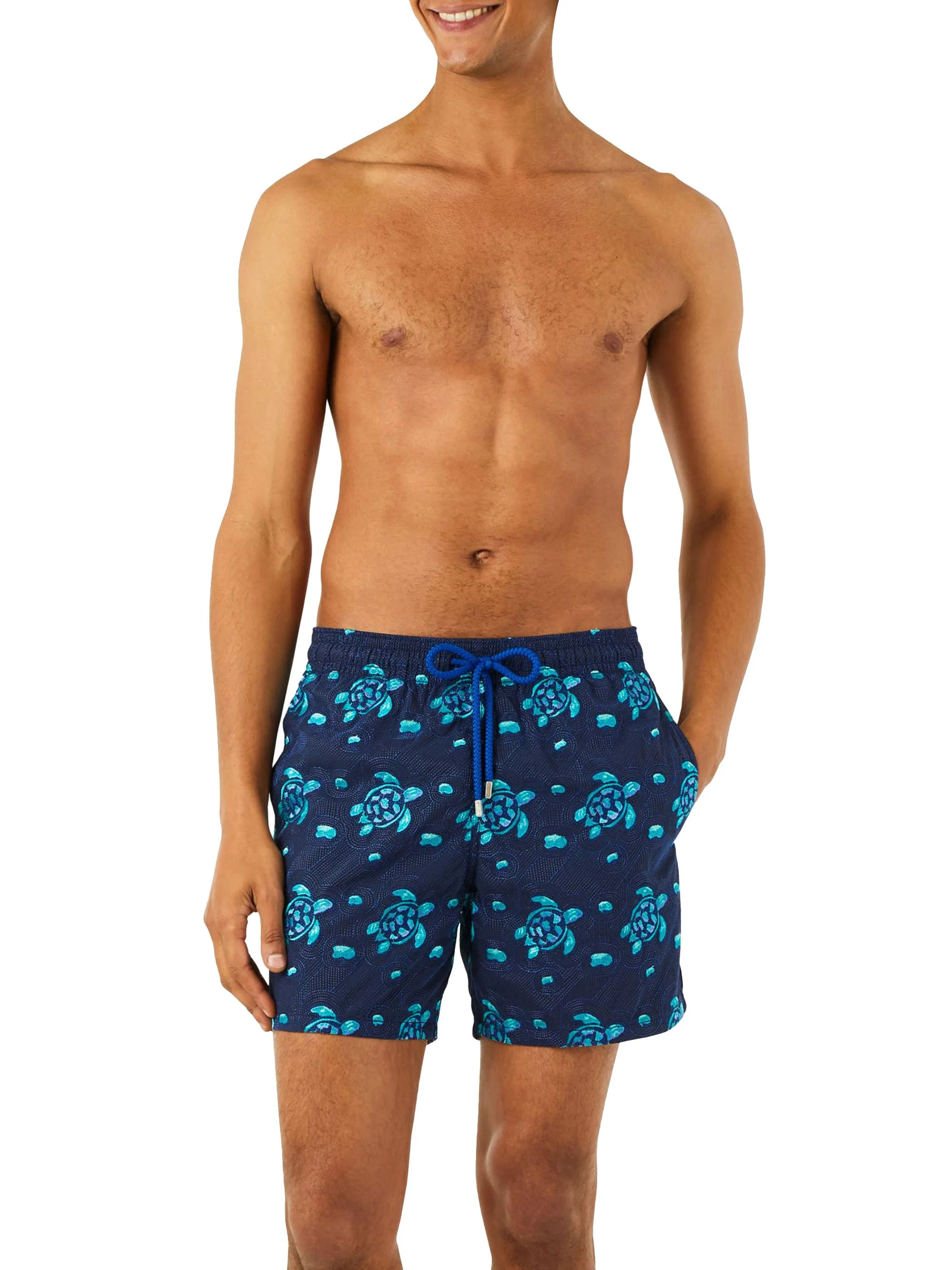 Men's Turtles Jewel Woven Swim Shorts - Blue Marine - 1