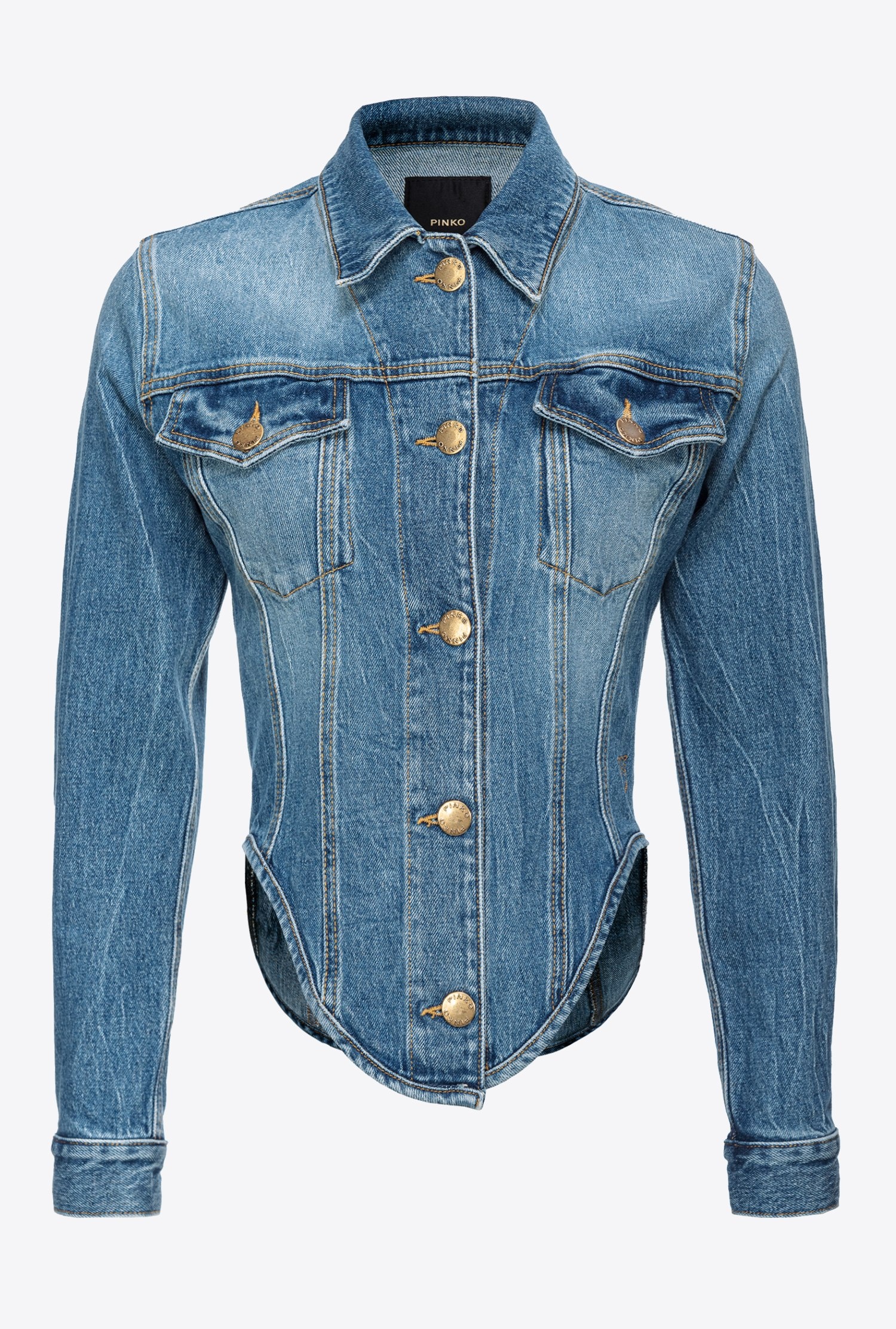 DENIM BUSTIER JACKET - 1