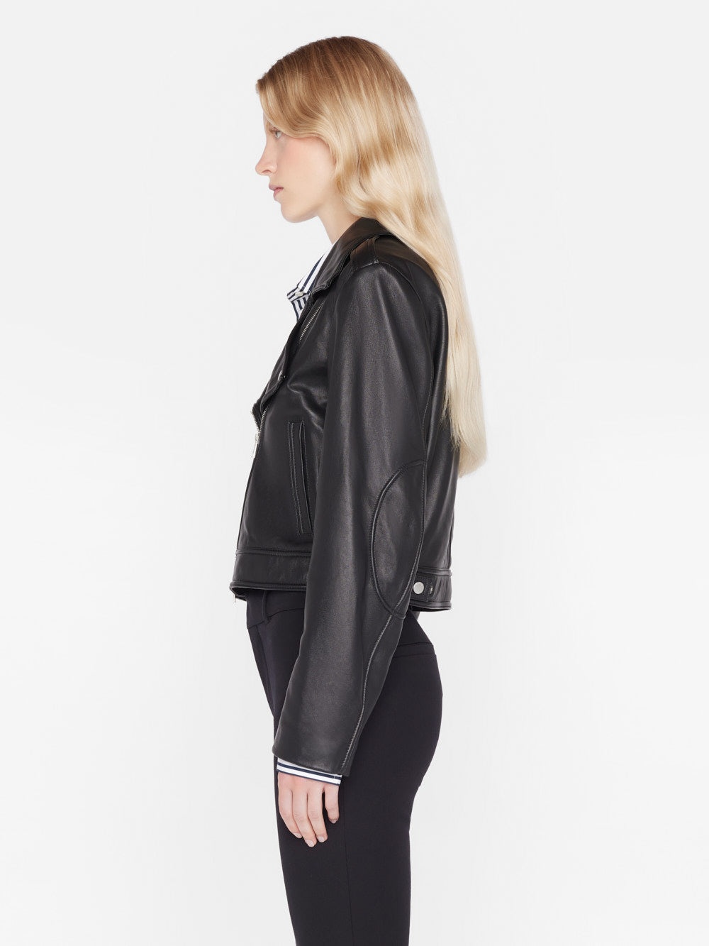 Moto Leather Jacket in Noir - 7