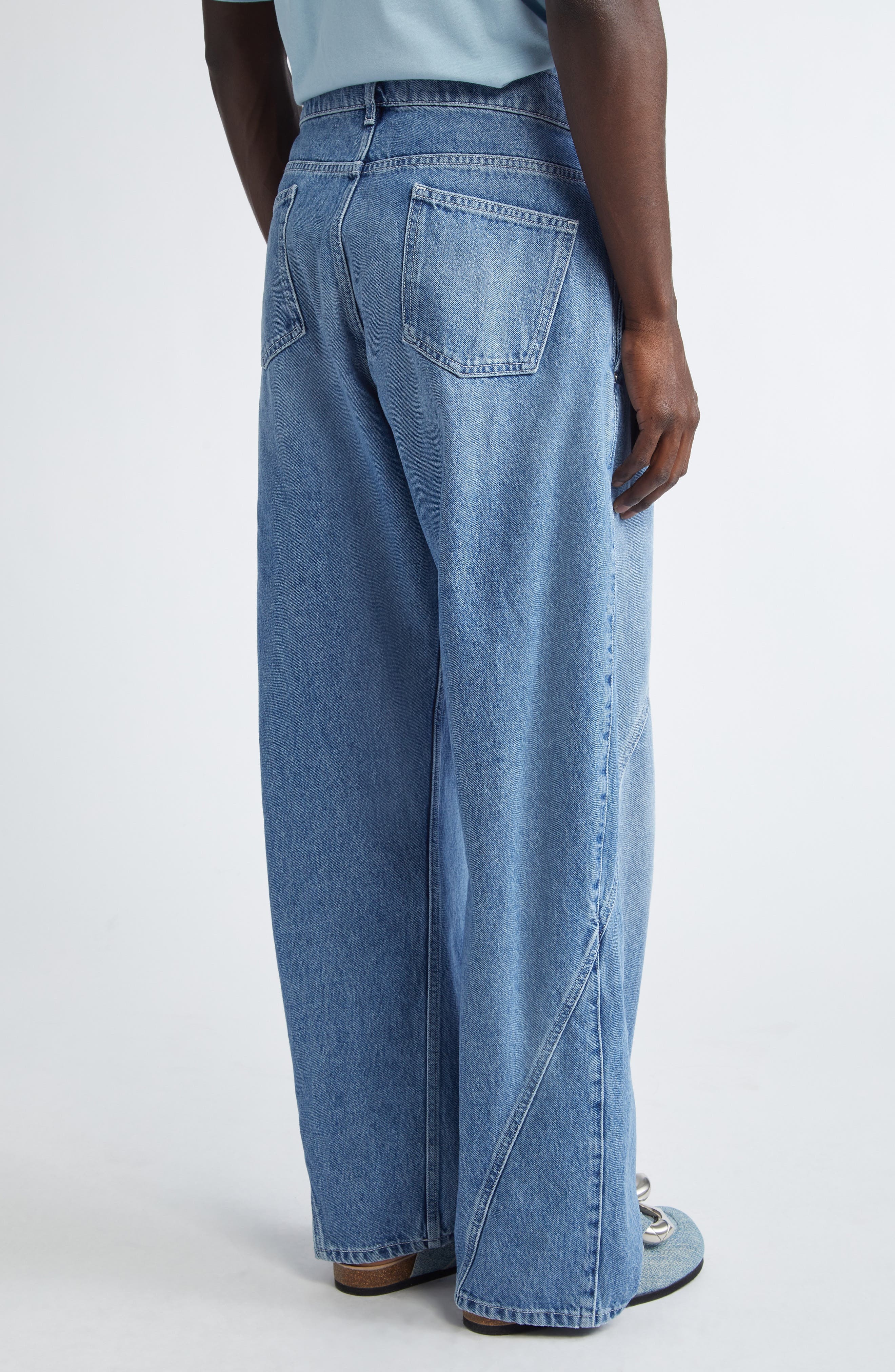JW Anderson Twisted Workwear Jeans in Light Blue at Nordstrom - 3