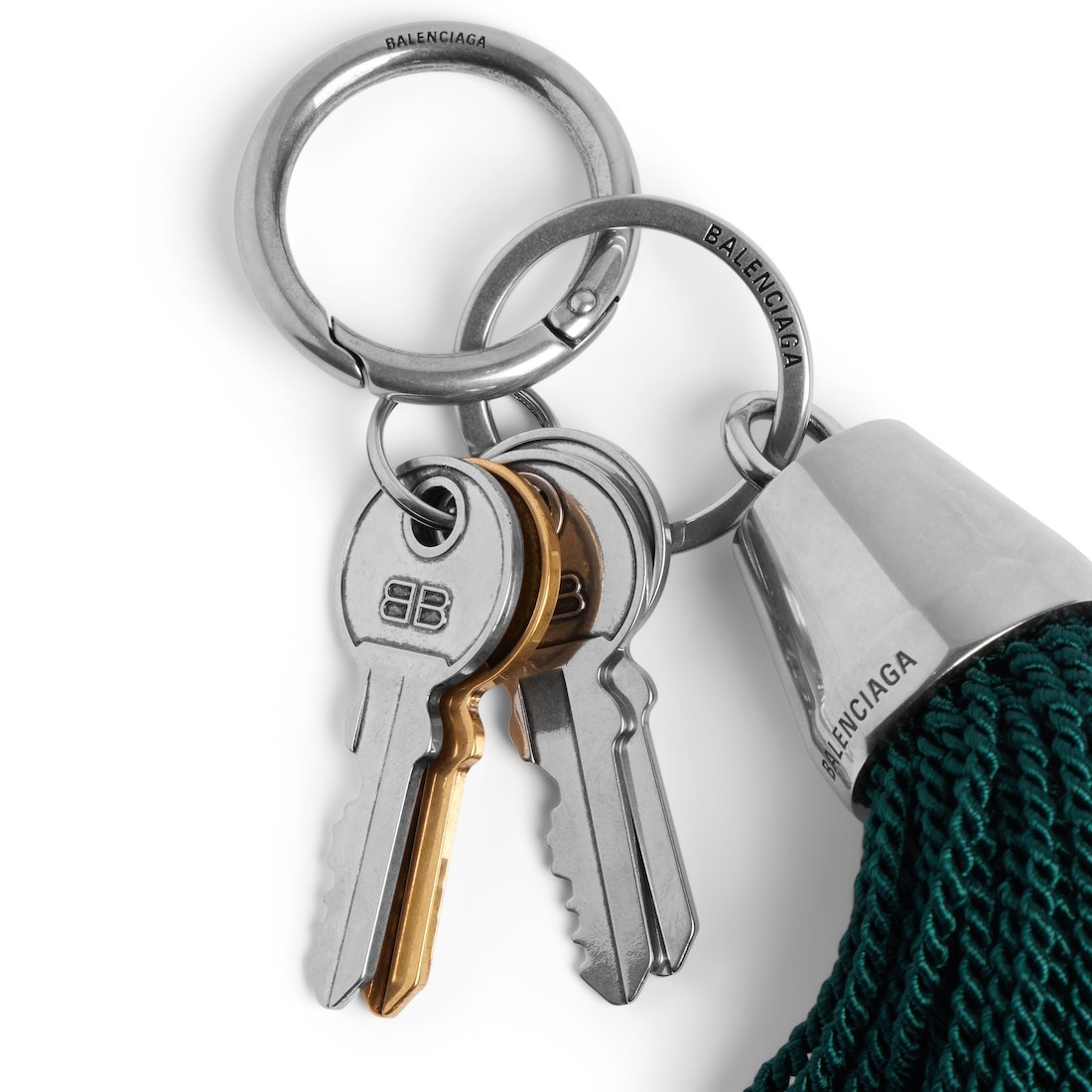 Charm/keychain Pompom in Green - 4