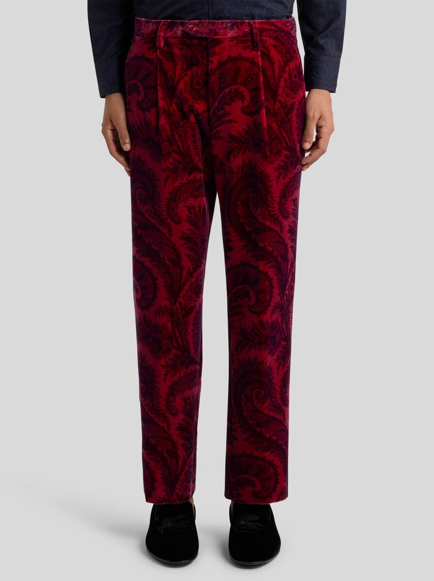 VELVET TROUSERS WITH PRINT - 2