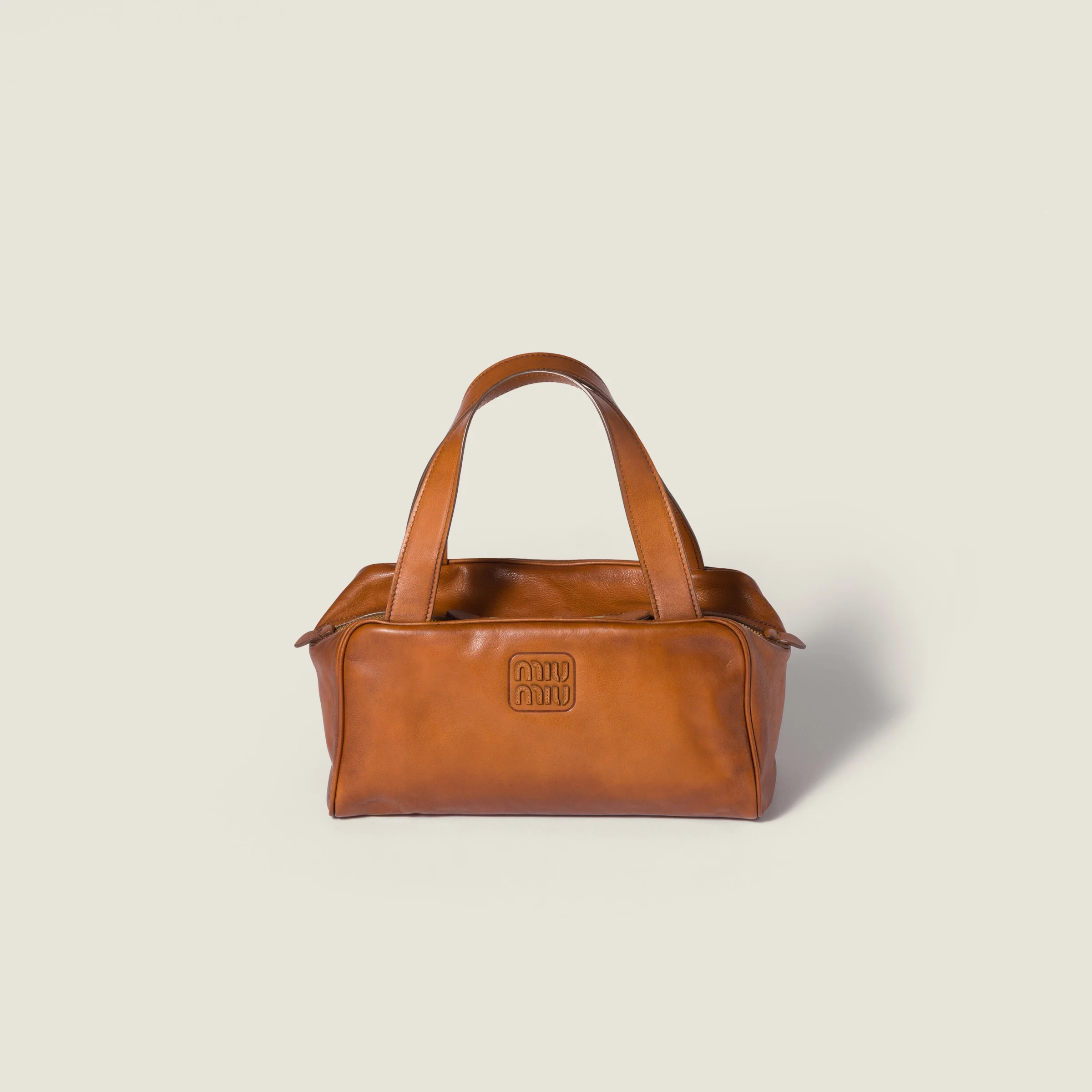 Leather top-handle bag - 1
