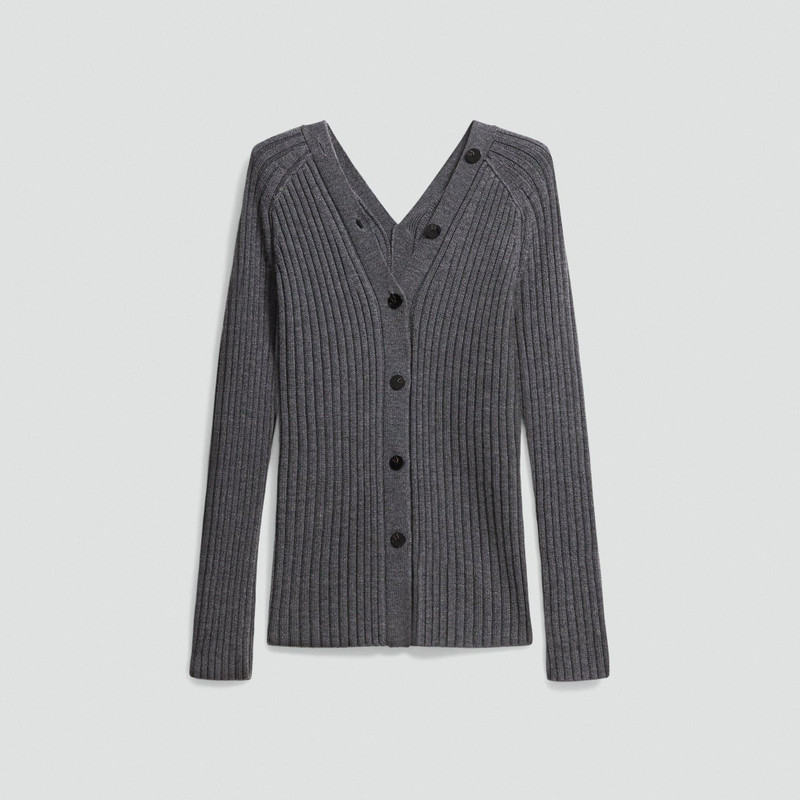 Button-Back Cardigan in Merino Wool 1