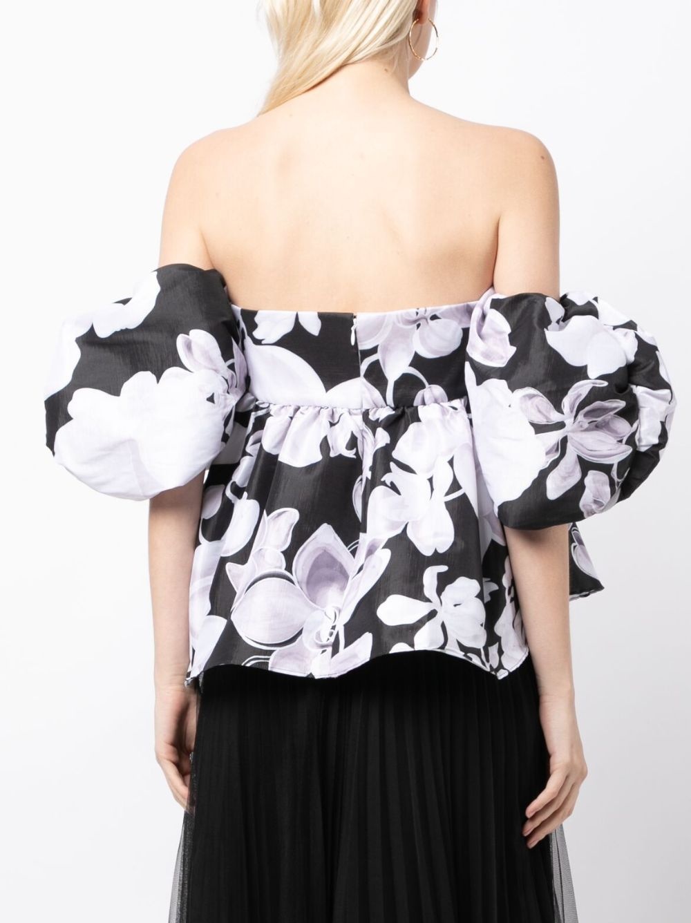 Ally Orchid-print blouse - 4