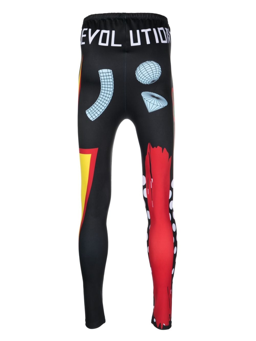 graphic-print tapered-leg leggings - 2