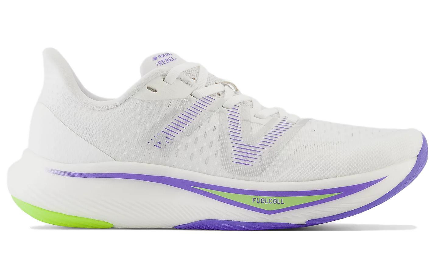 (WMNS) New Balance FuelCell Rebel v3 'White Electric Indigo' WFCXCC3 - 2