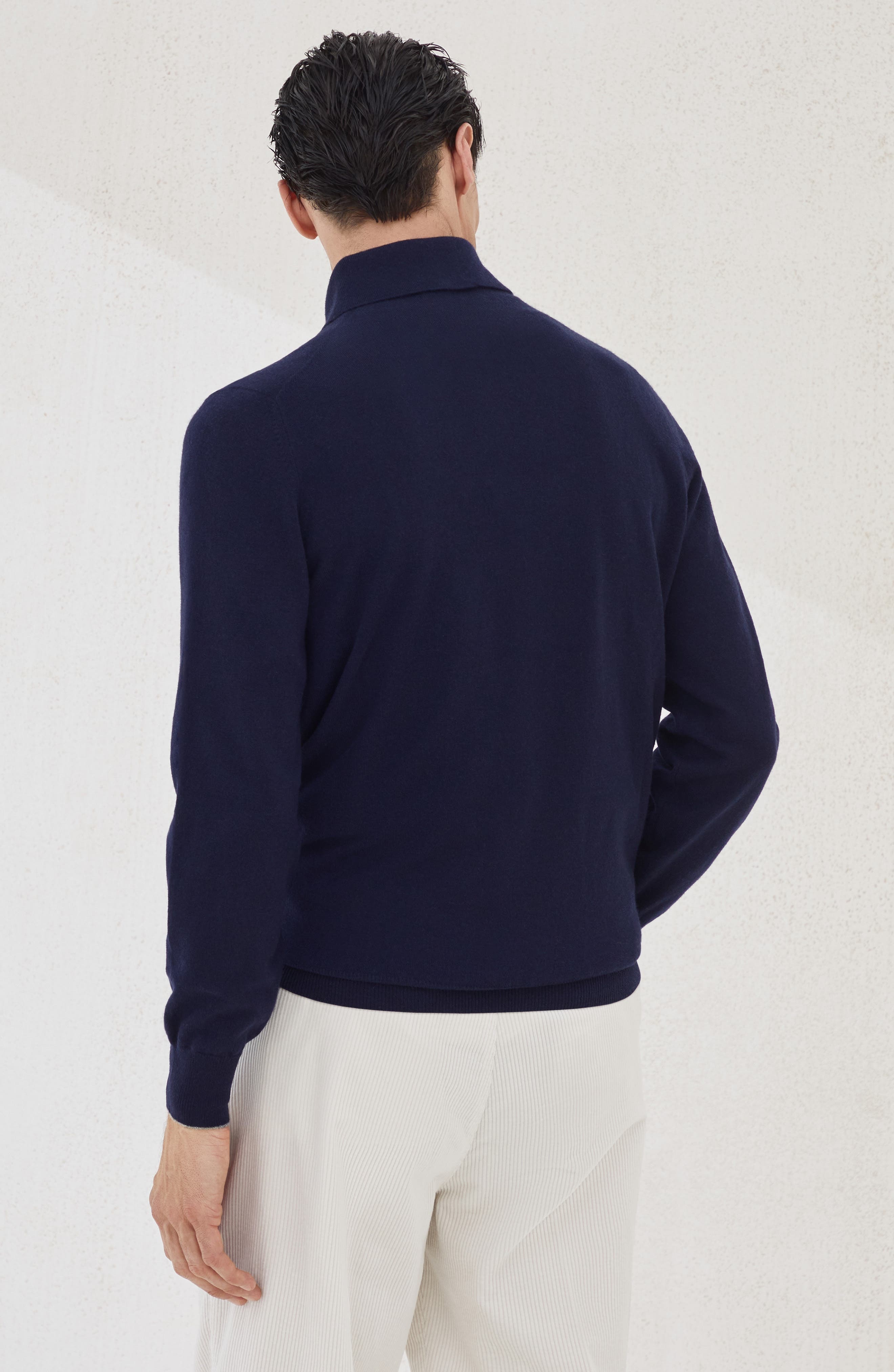 Brunello Cucinelli Polo-style sweater in Navy Blue at Nordstrom - 3