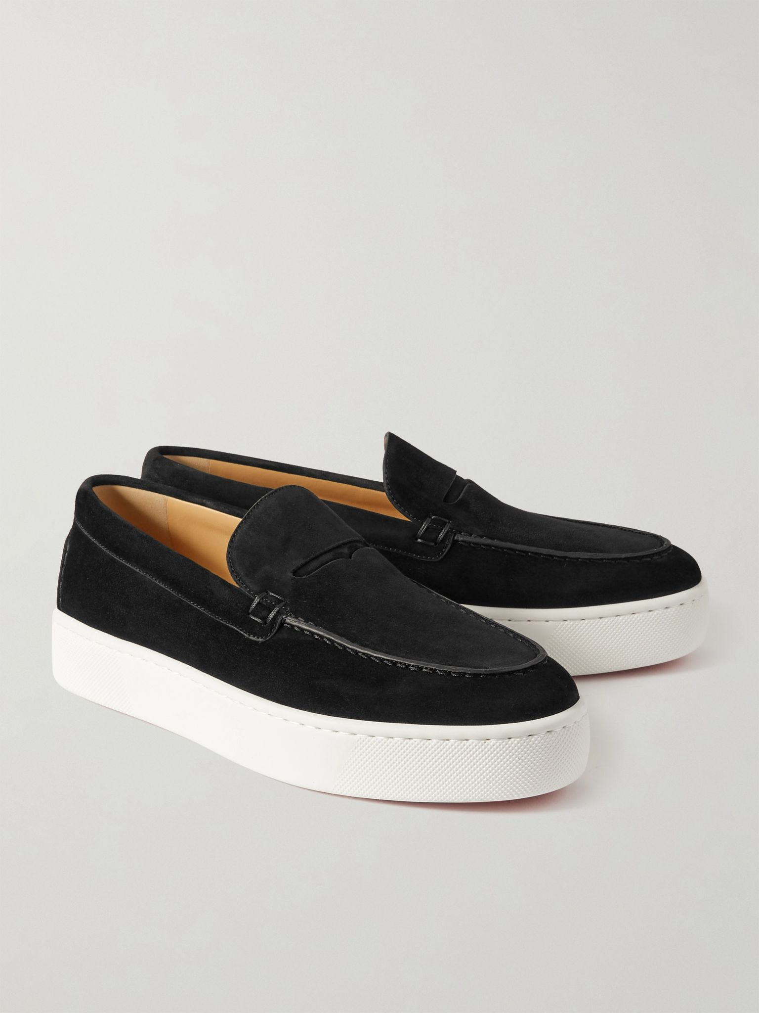 Paqueboat Suede Penny Loafers Black - 3