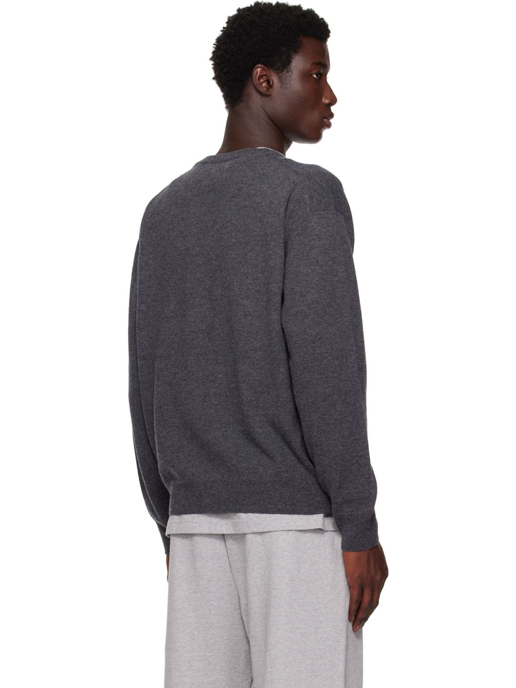Black Logo Knit Pullover Sweater - 3