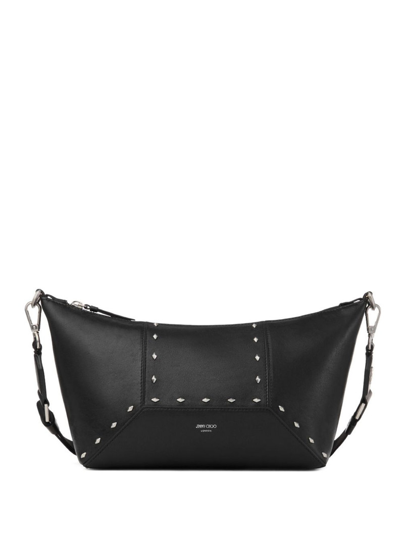 diamond-studded zip shoulder bag 1