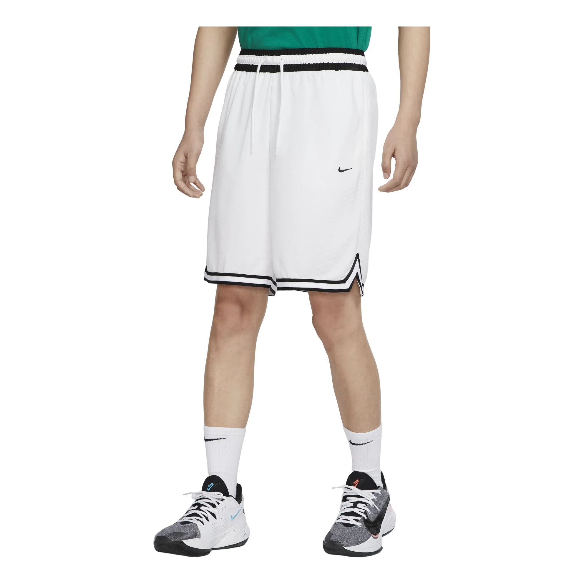 Nike Dri-Fit DNA Logo Printing Stripe Drawstring Lacing Sports Shorts White DH7161-100 - 1