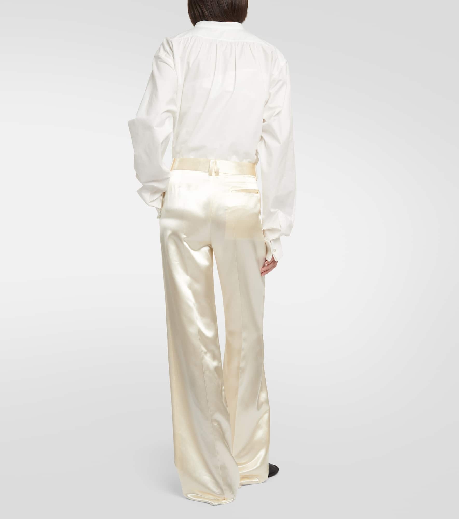 Encore satin wide-leg pants - 3