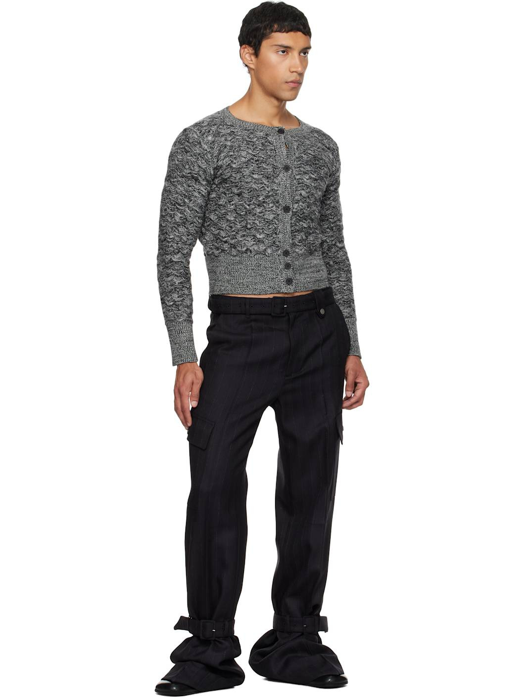 Black Belted Cargo Pants - 4