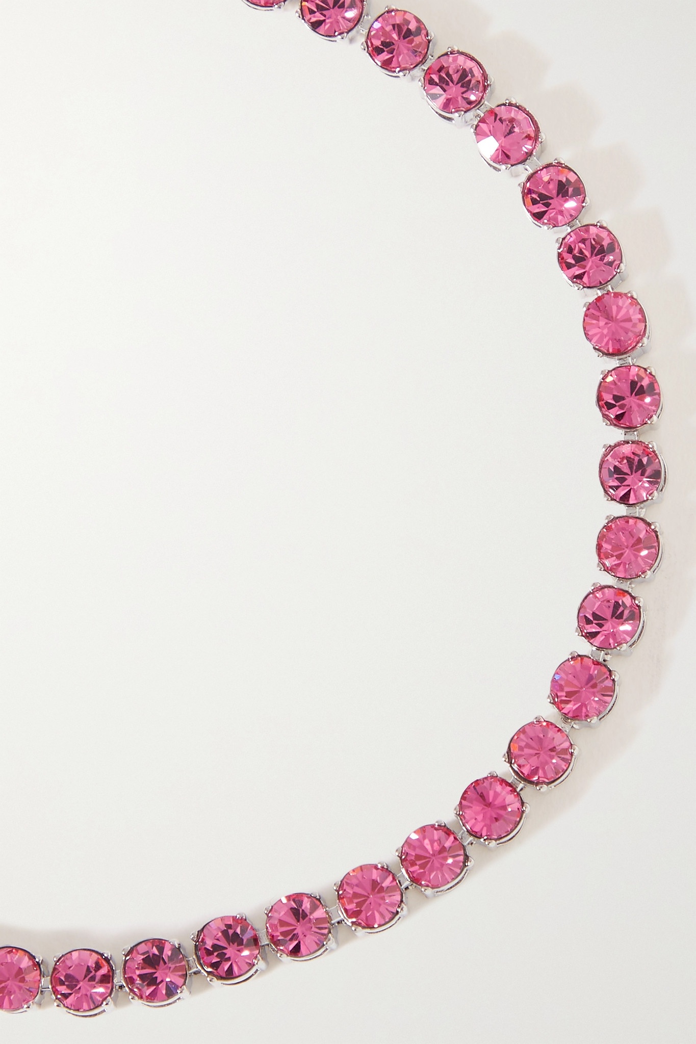 【AMINA MUADDI】silver-tone crystal anklet Amina Muaddi Silver-tone crystal anklet | REVERSIBLE