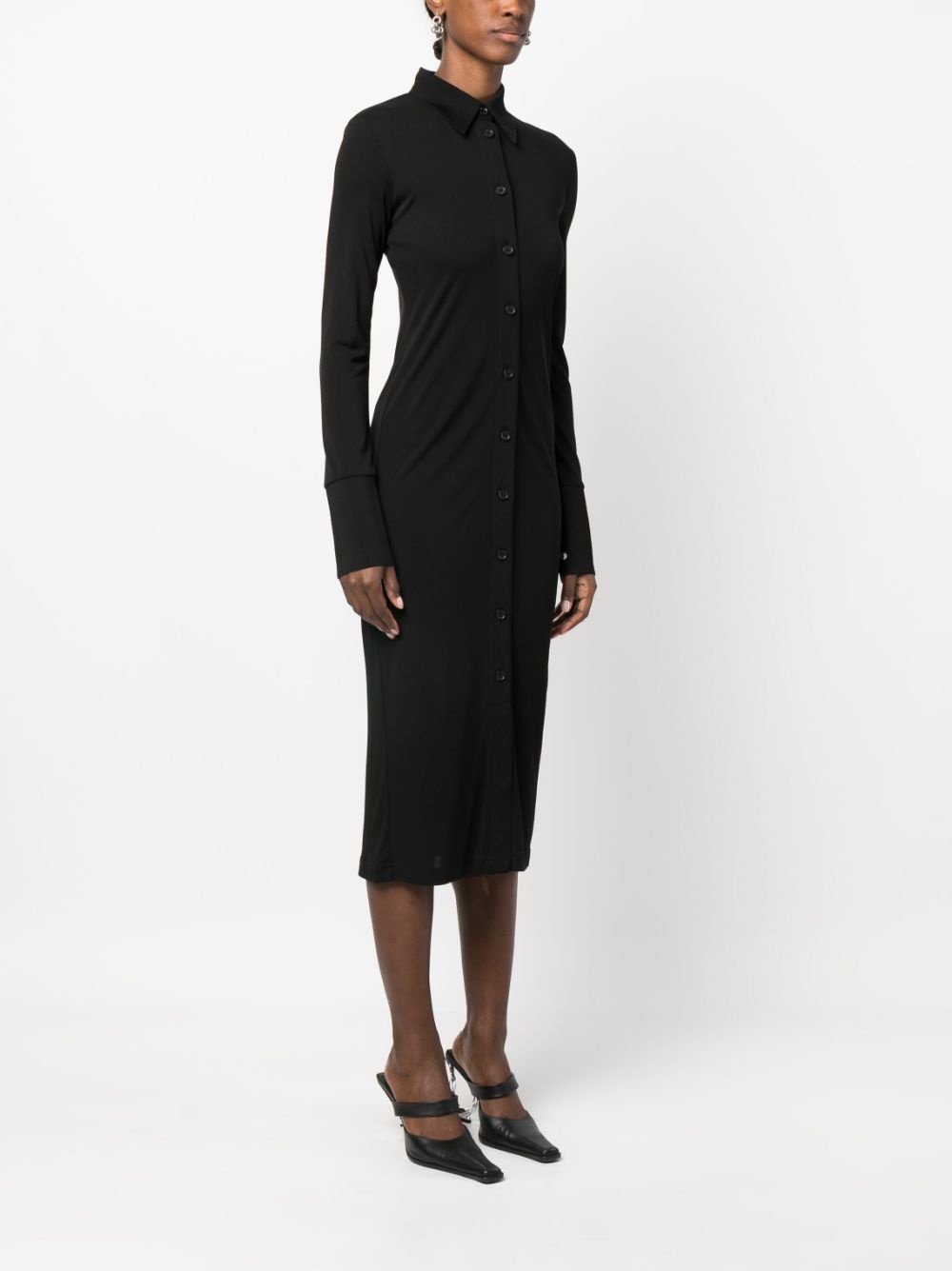 button-up midi shirtdress - 3