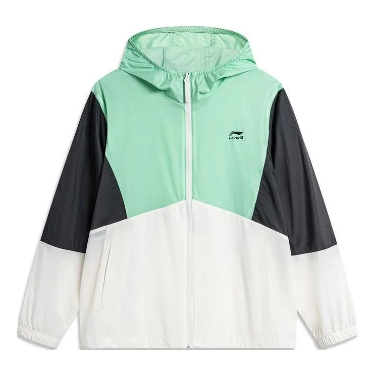 Li-Ning Color Block Windbreaker 'Mint Green White Black' AFDU363-4 - 1