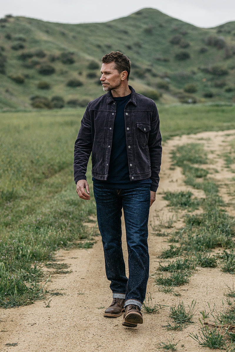 HIROSHI KATO The Blade 16 Wale Stretch Corduroy - Charcoal outlook