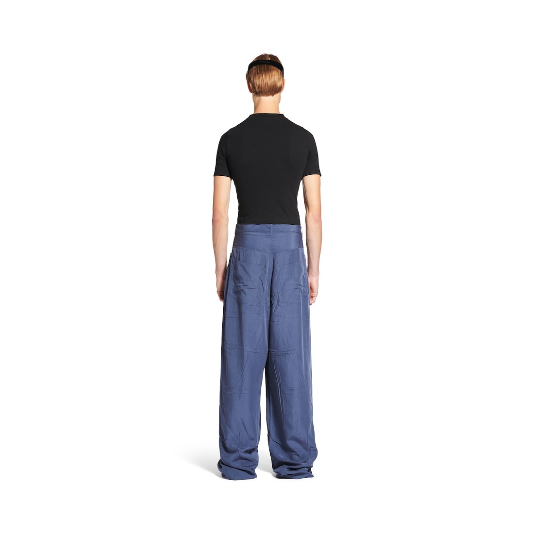 Men's Fluid Denim Pants in Faded Blue - 4