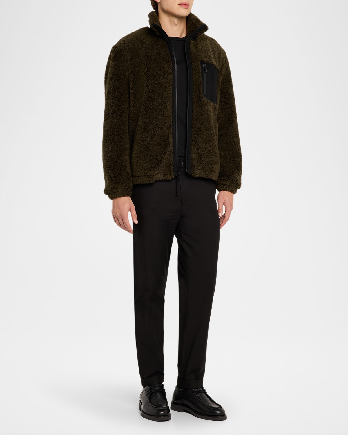 Men's Faux Sherpa Zip-Up Jacket - 2
