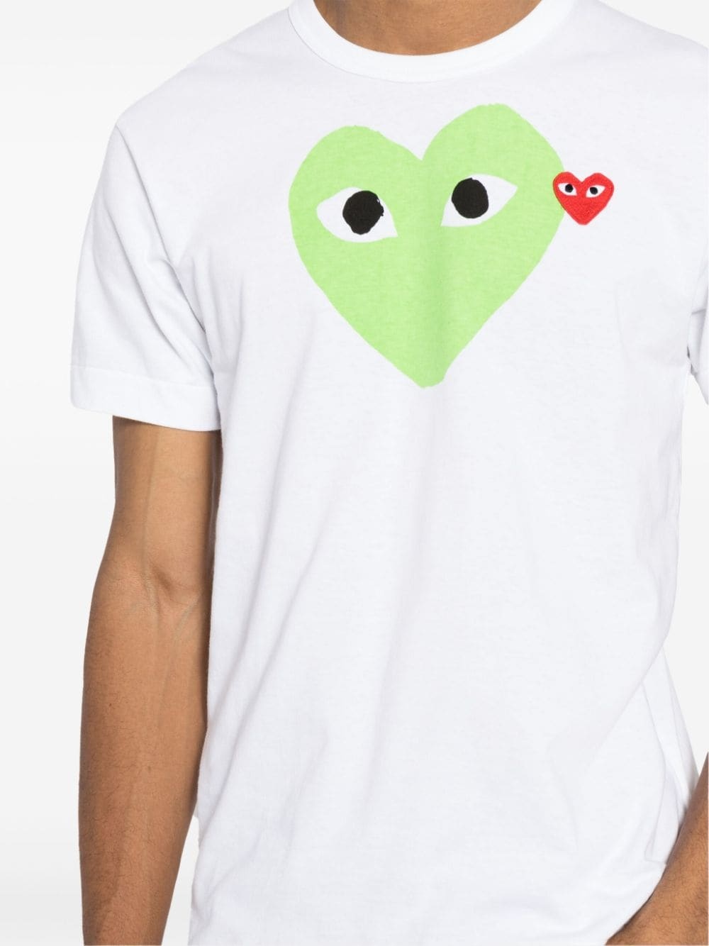 signature heart motif cotton T-shirt - 6