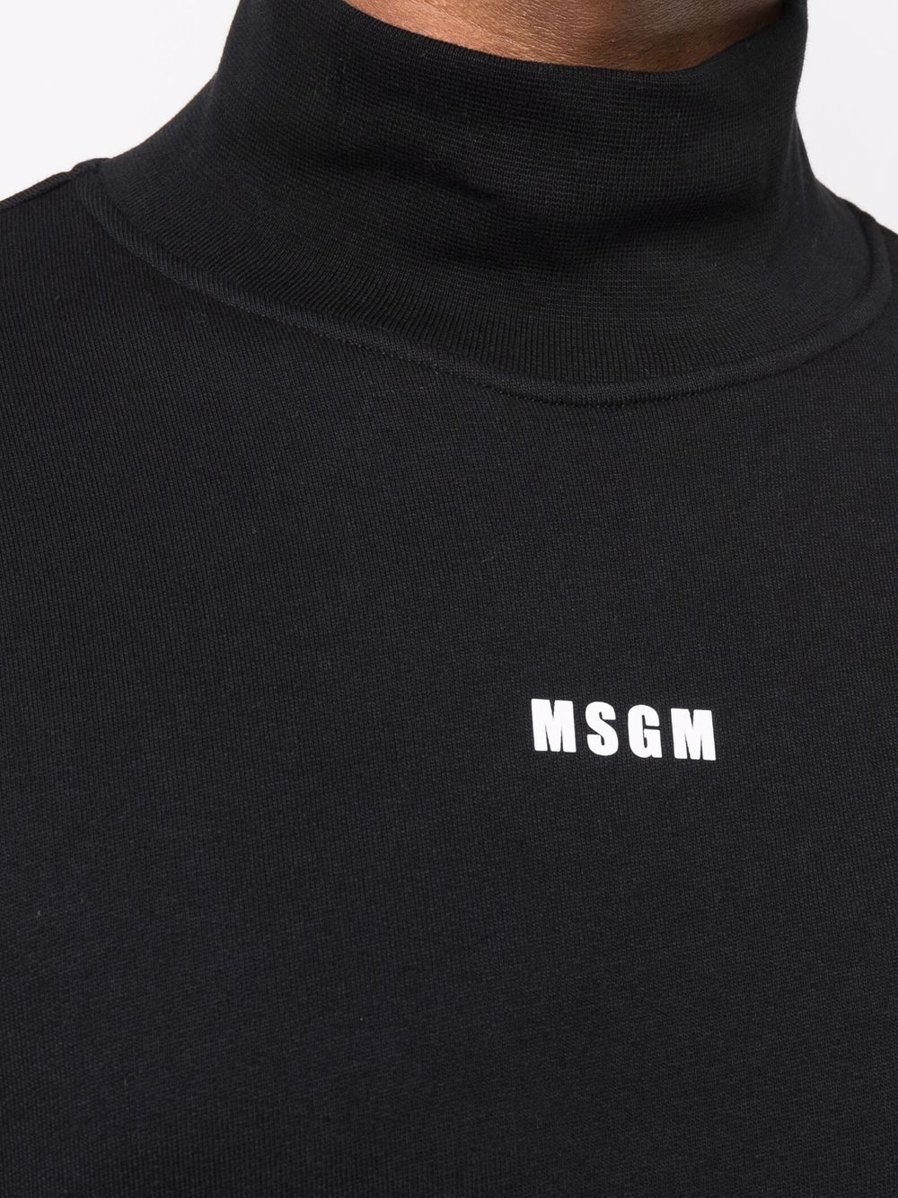 logo-print mock-neck sweatshirt - 5