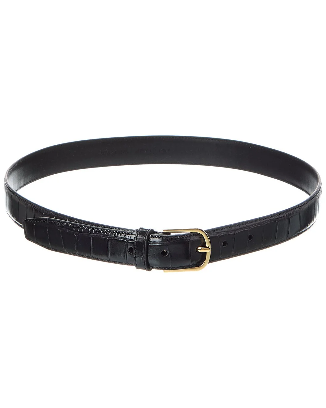 TOTEME Croc-Embossed Leather Belt - 1
