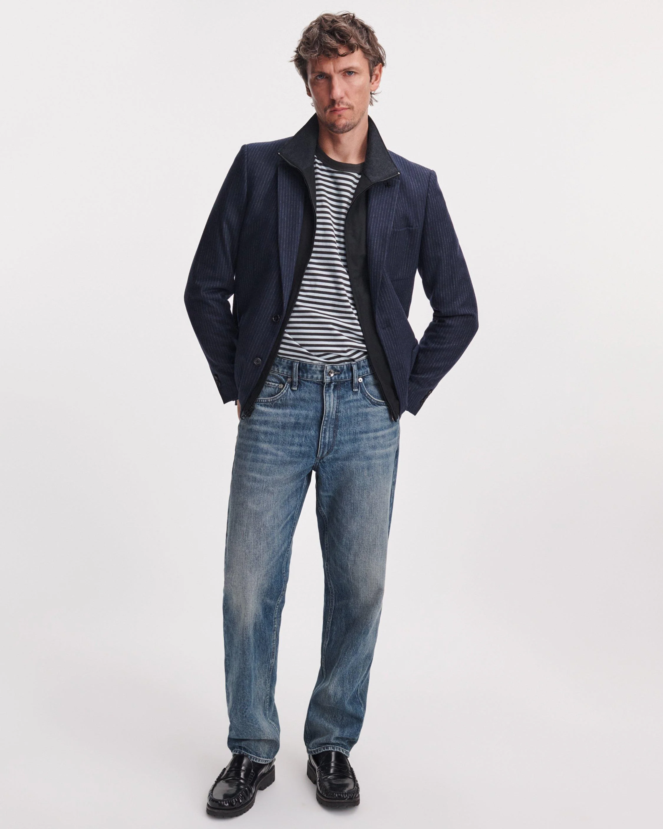 Fit 4 Straight Jean Mid-Rise in Authentic Rigid Denim - 1