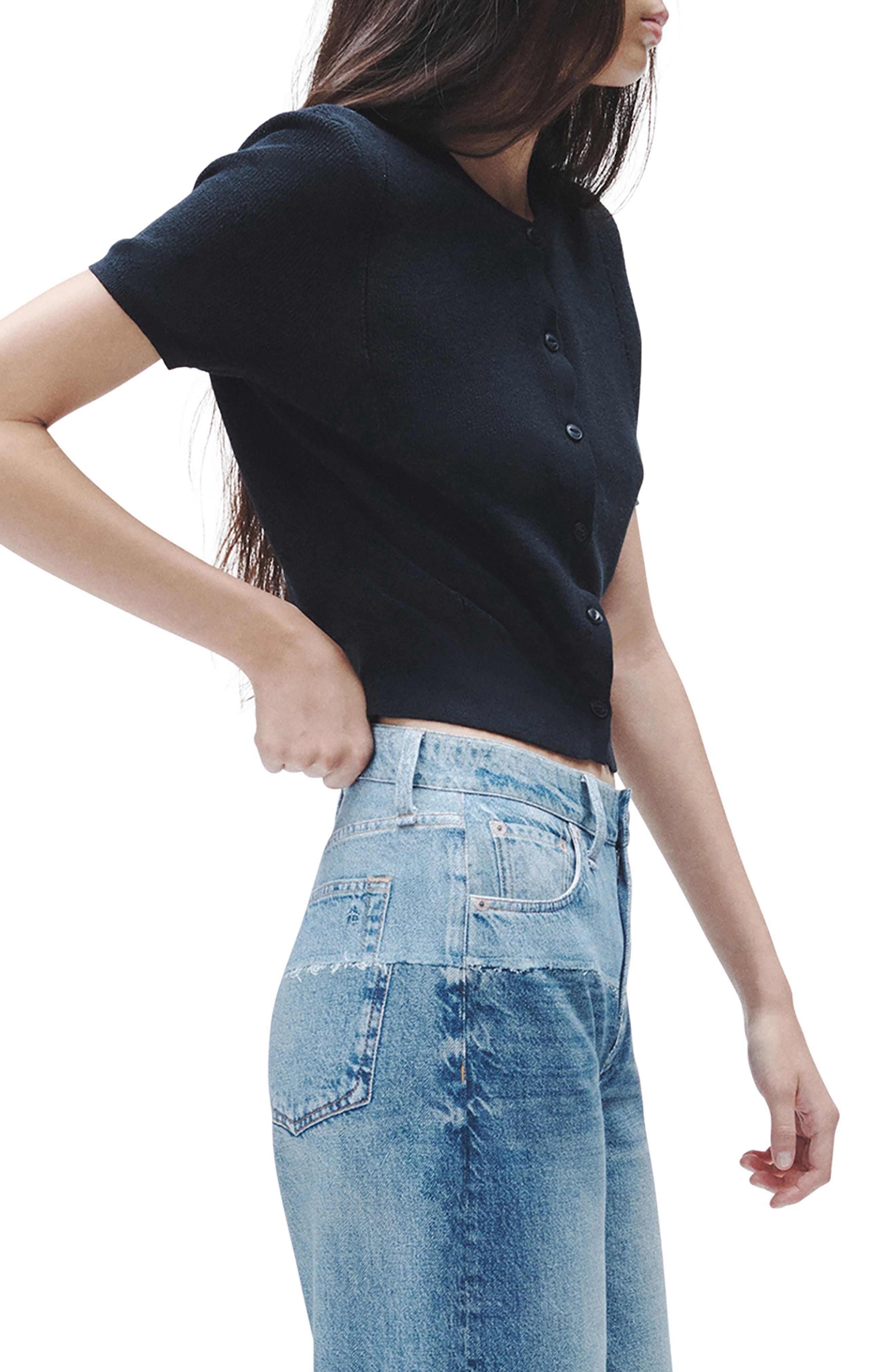 Dina Short Sleeve Cotton Blend Cardigan - 2