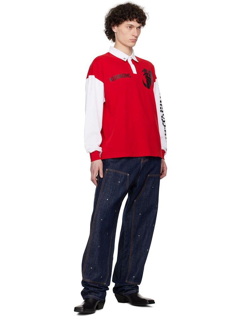 KUSIKOHC Navy Workwear Multi Rivet Jeans outlook