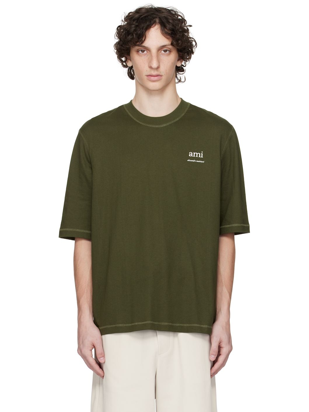 Green Cotton T-shirt - 1