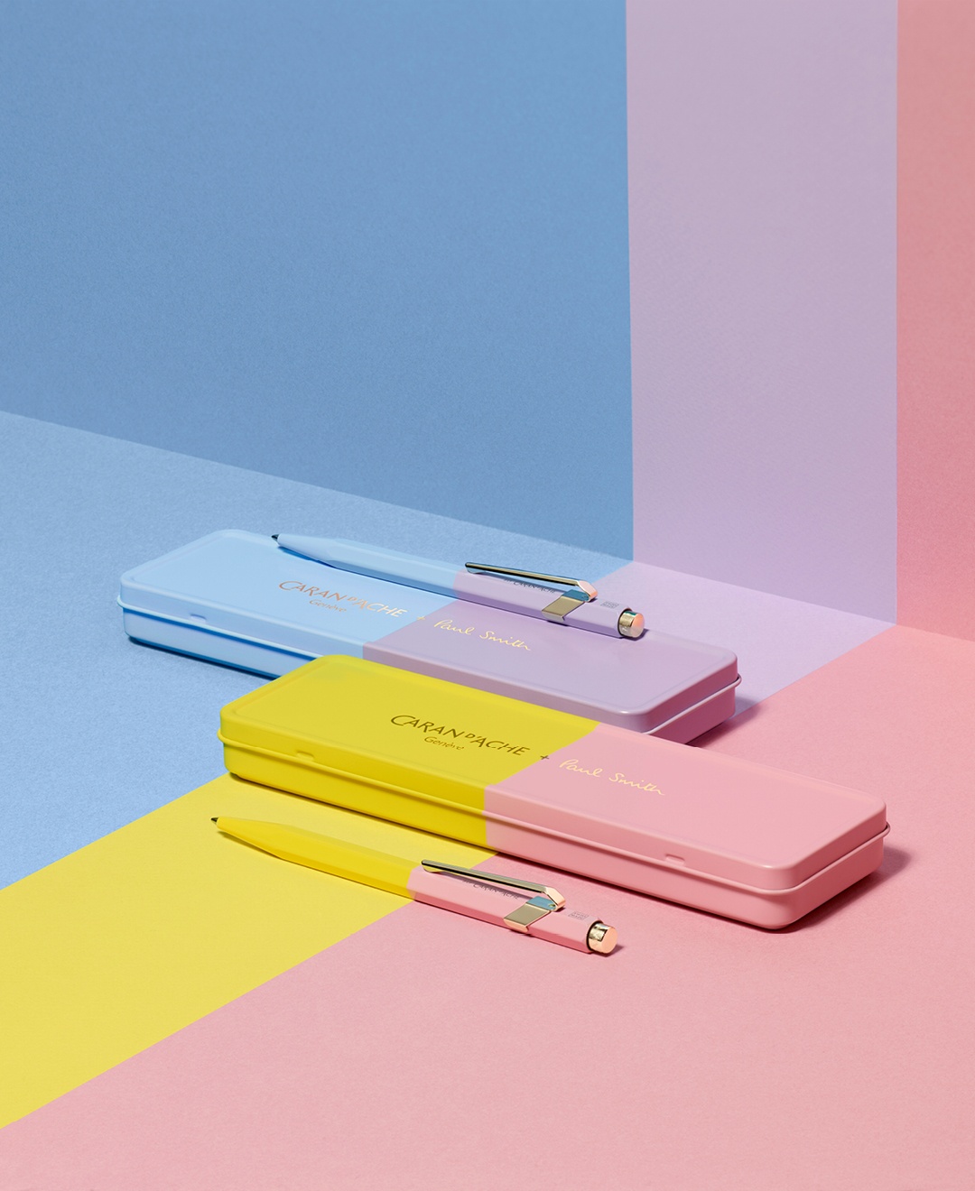 Caran d'Ache + Paul Smith - 849 Yellow & Pink Ballpoint Pen - 5