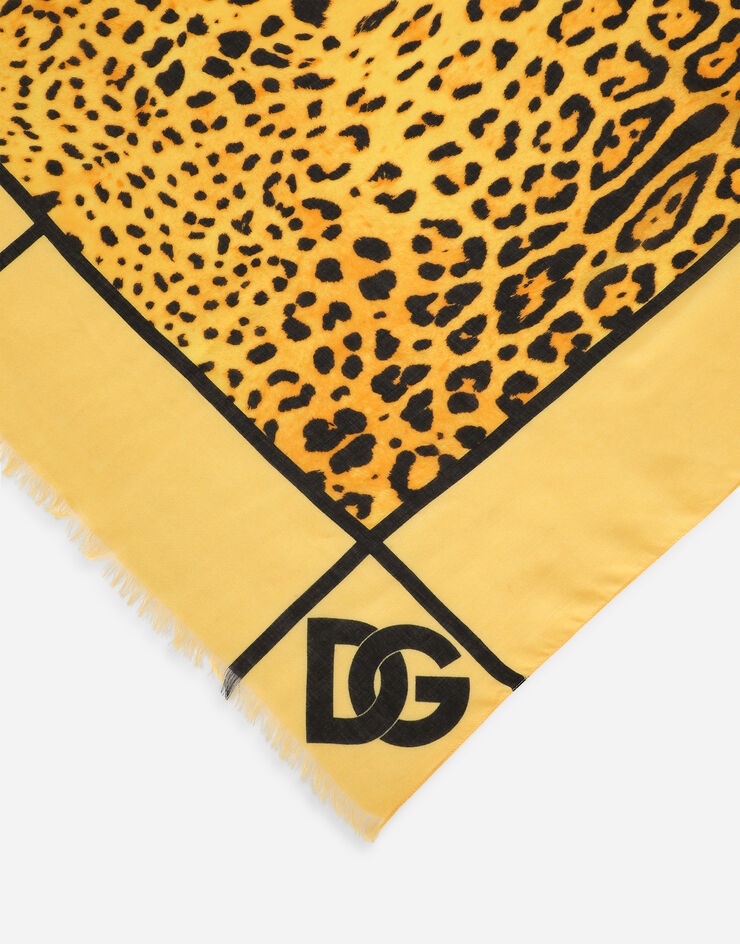 Leopard-print modal and cashmere scarf (135 x 200) - 2