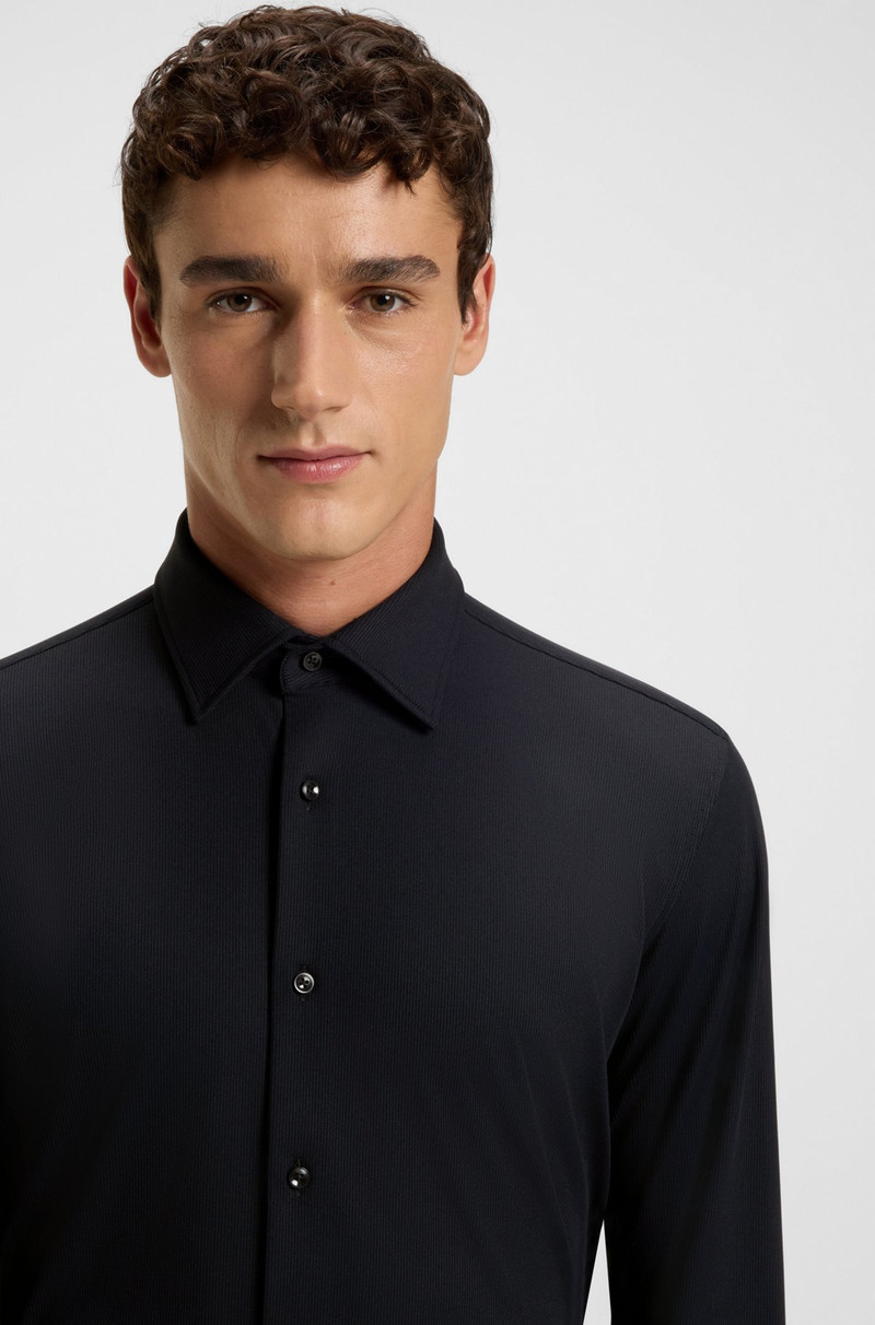 SLIM-FIT SHIRT IN BRUSHED STRETCH FLANNEL 3