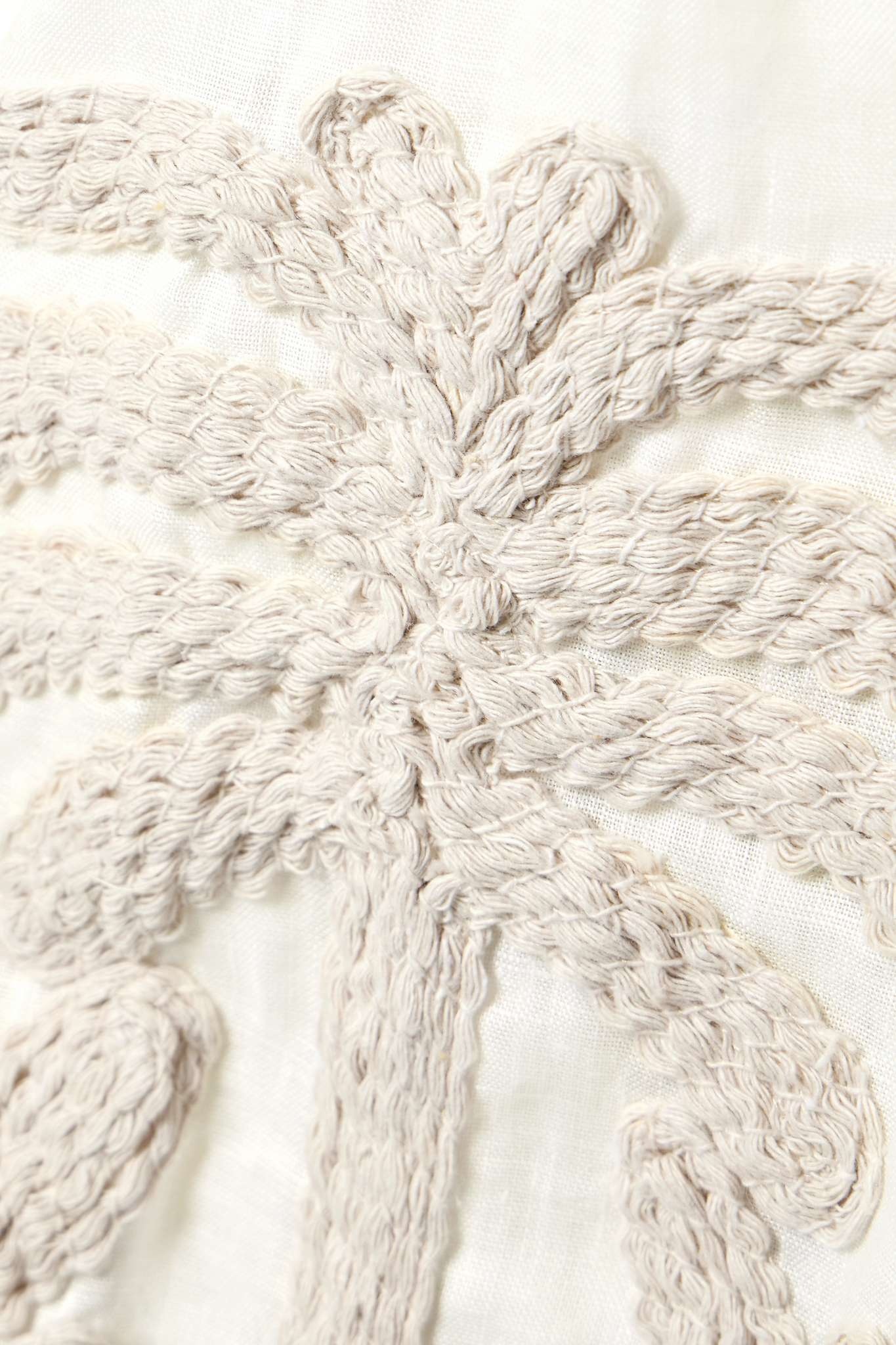 + NET SUSTAIN Shared Present embroidered linen and cotton-blend mini dress - 4