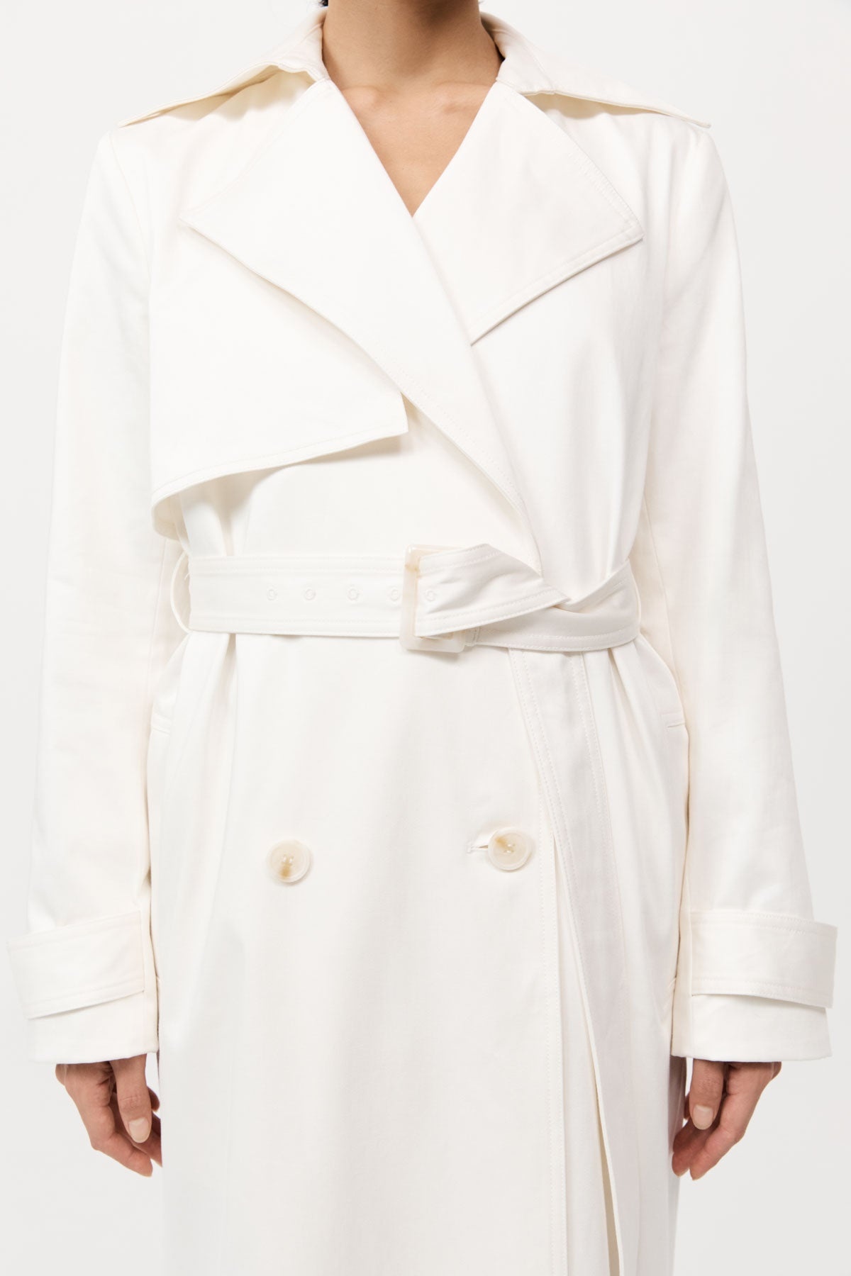 Classic Trench Coat - Off White - 3