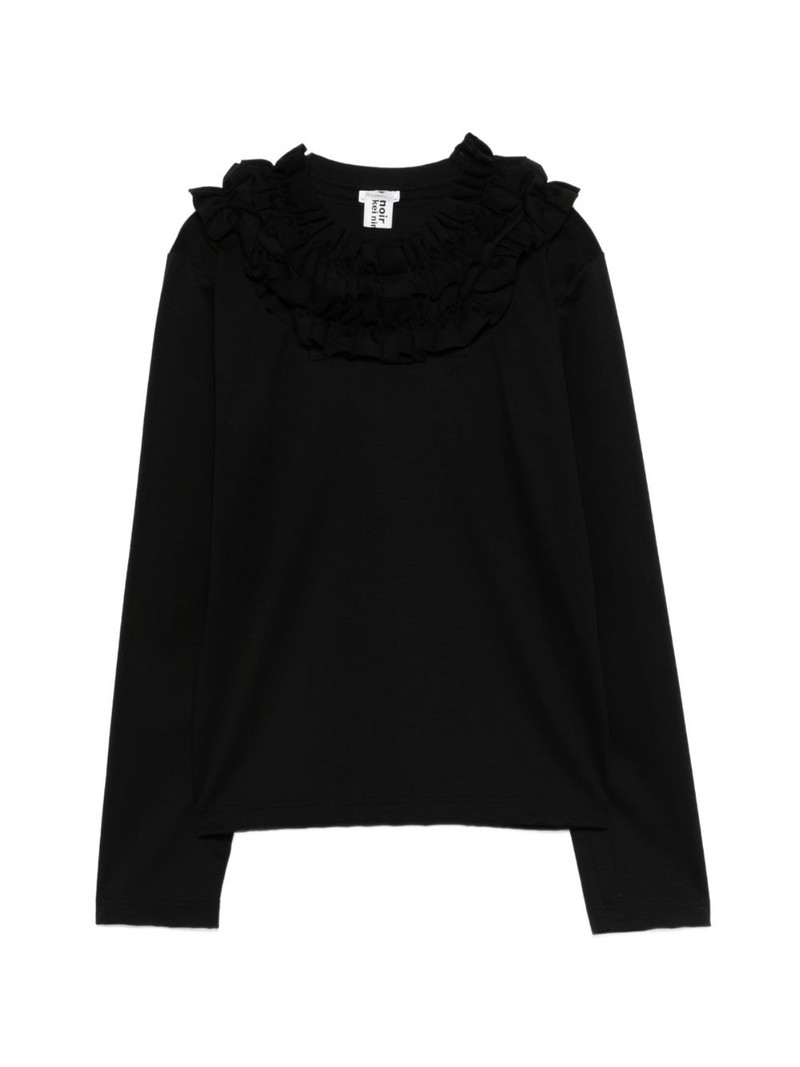 ruffled-collar T-shirt 1