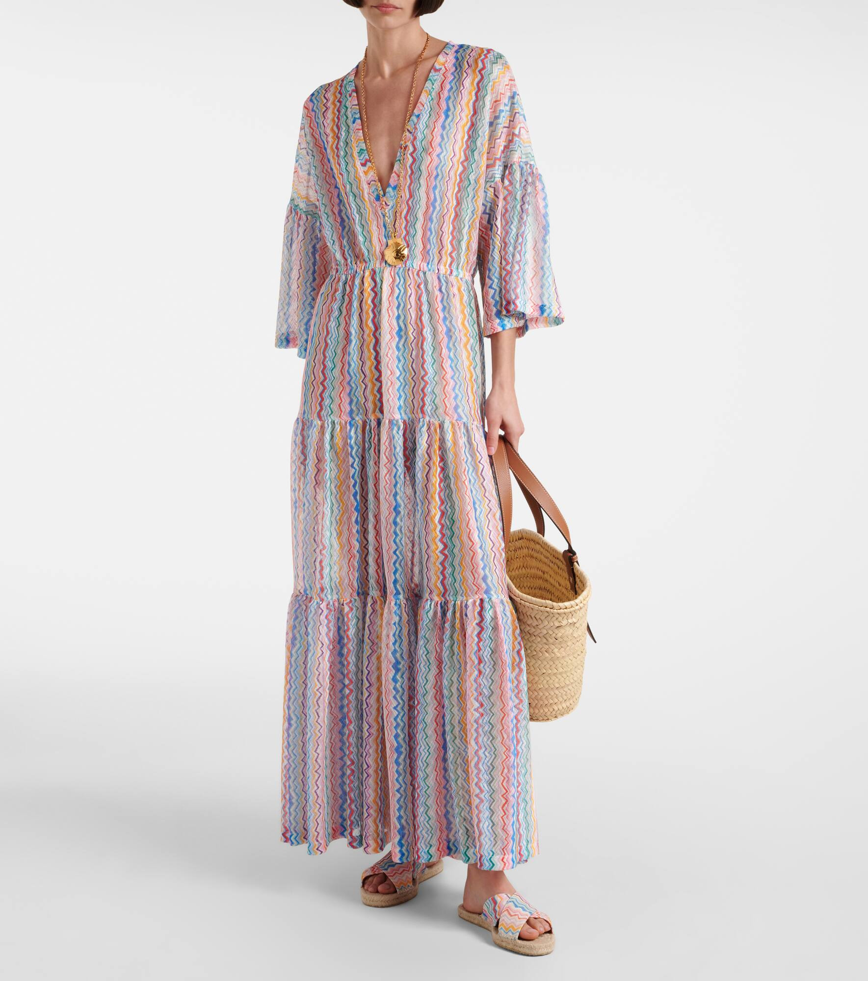 Zigzag tiered beach dress - 2