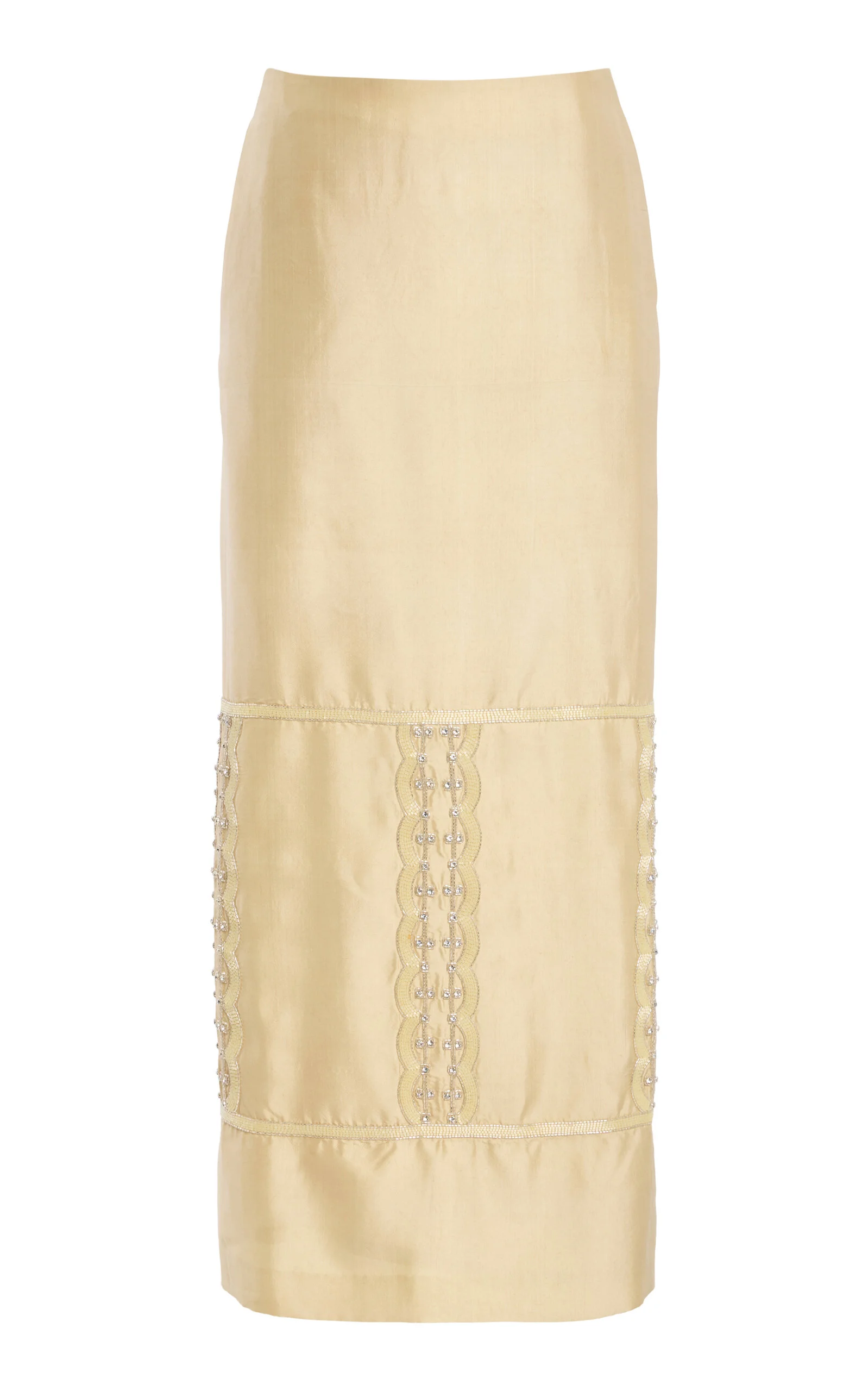 Reed Silk Maxi Skirt gold - 1
