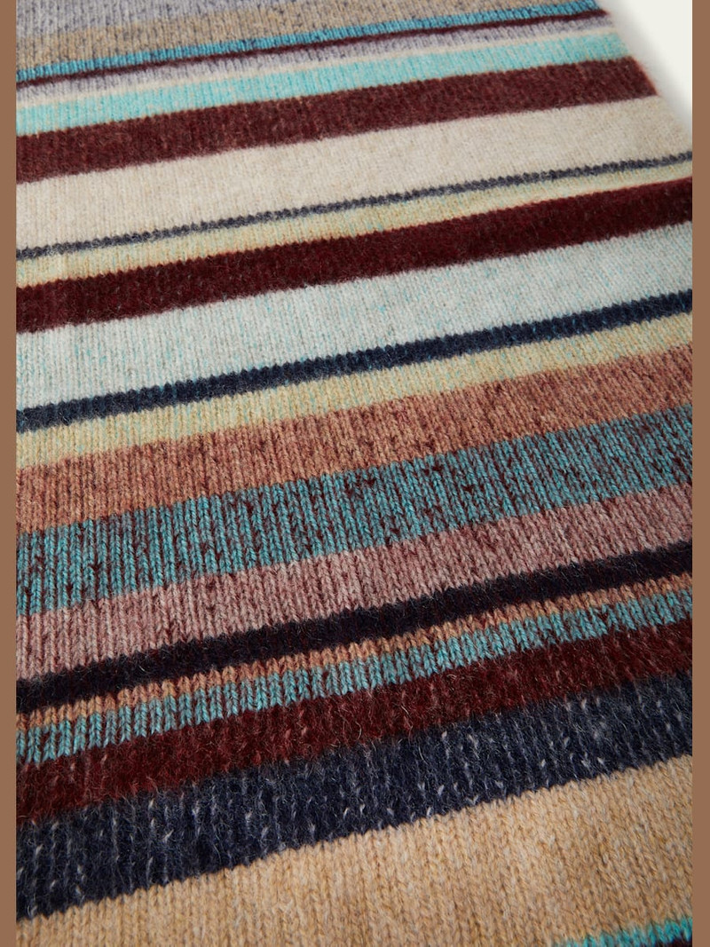 The Elder Statesman Cashmere Stripe Super Soft Blanket outlook