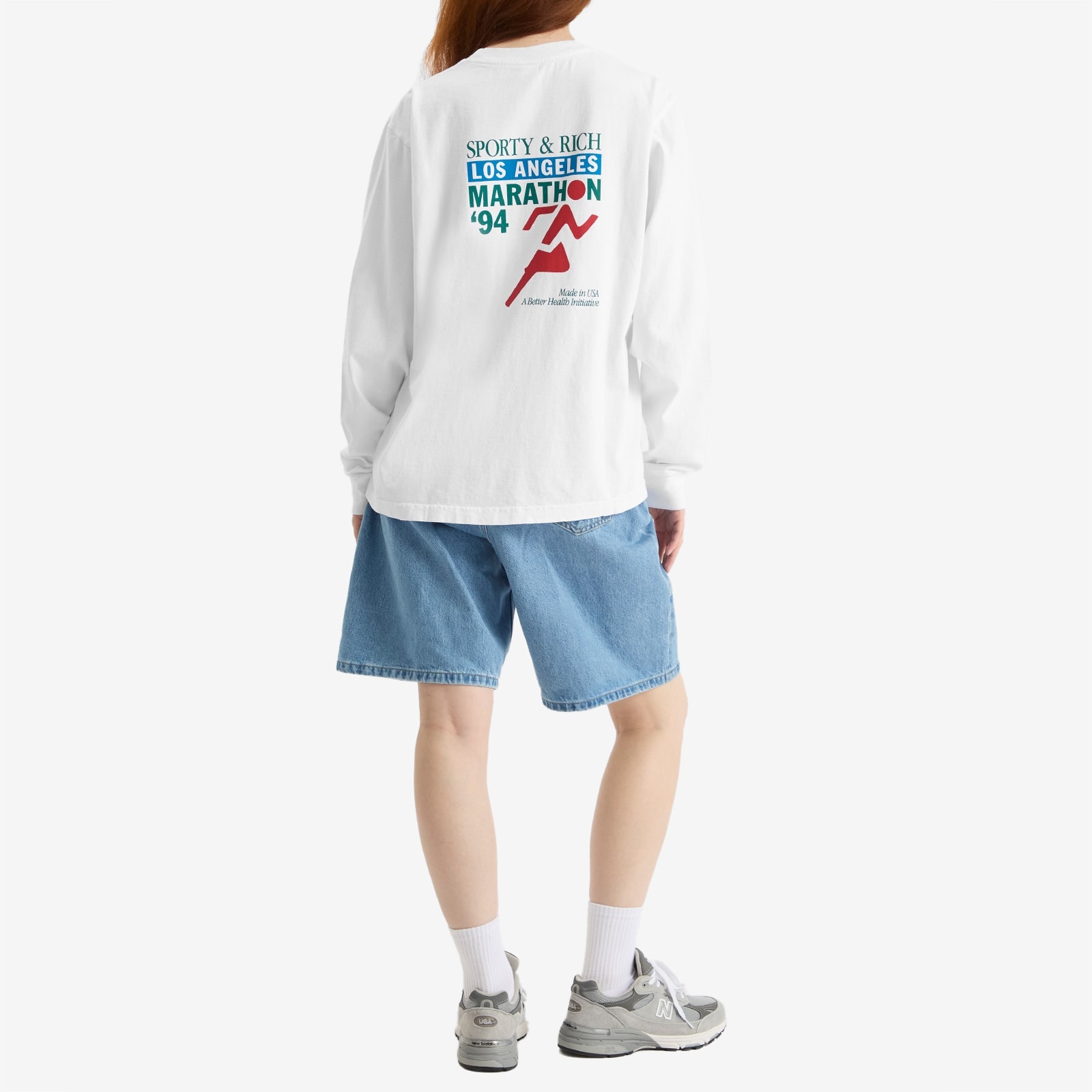 Sporty & Rich LA Marathon Long Sleeve T-Shirt - 4