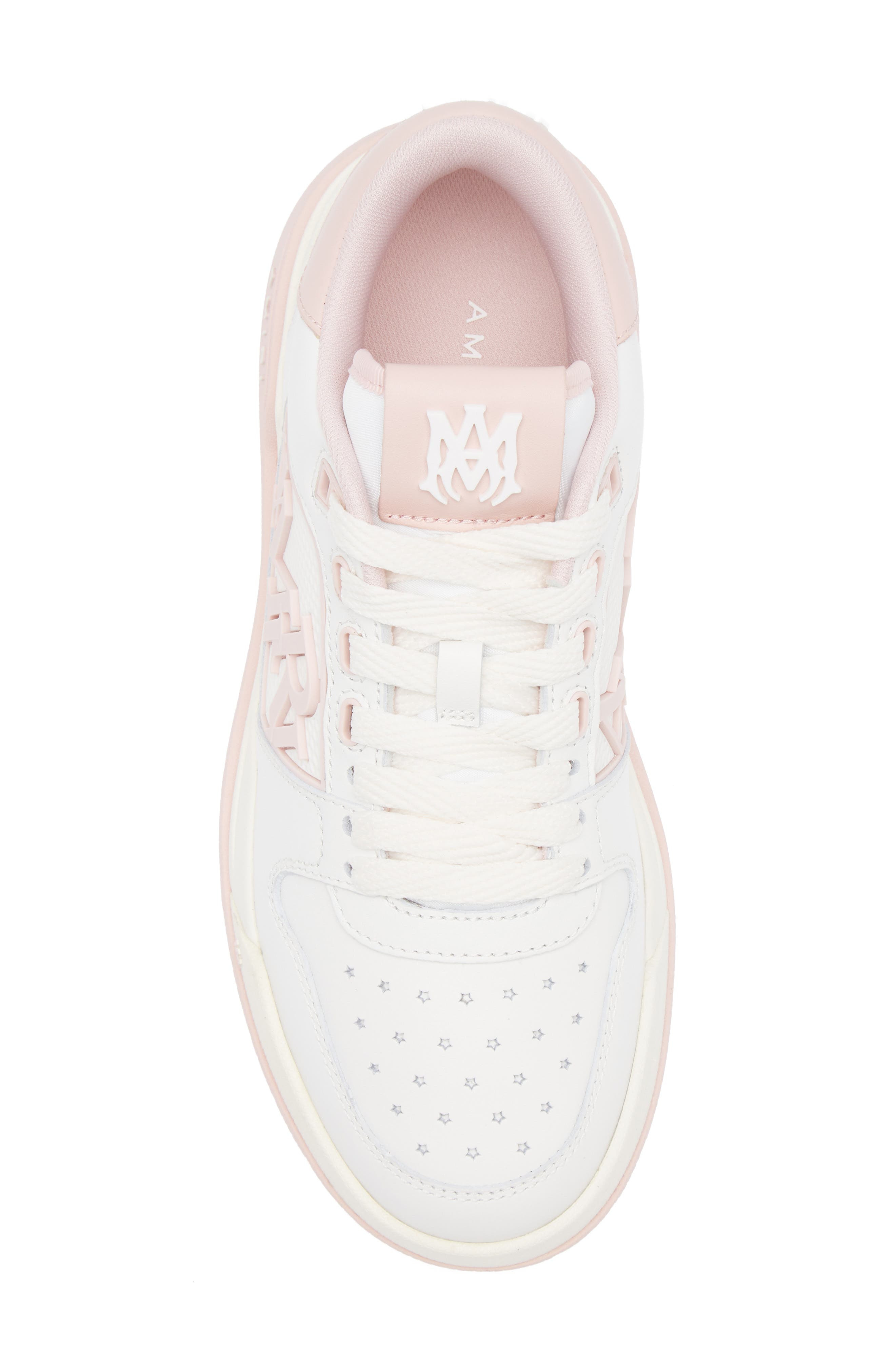 AMIRI Classic Logo Low Top Sneaker in White Pink at Nordstrom - 5
