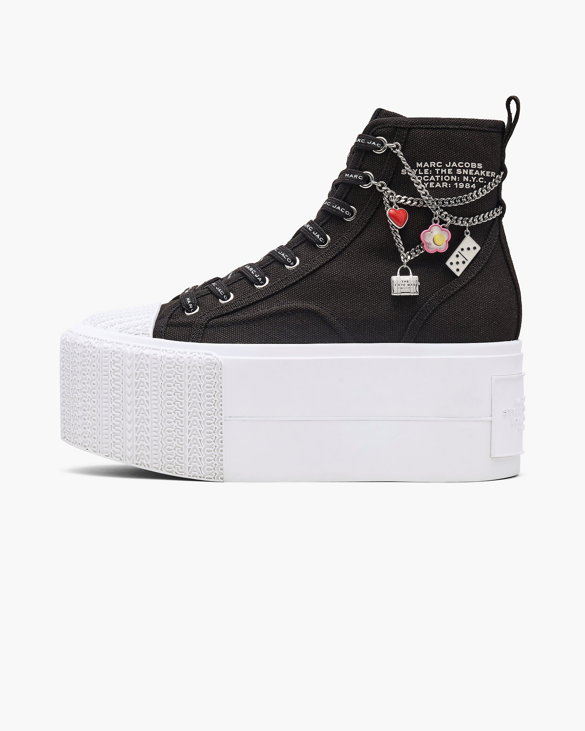 ★MARC JACOBS★ Canvas High Top Platform SneakerWhite MS4AA2 Marc Jacobs Canvas high-top Sneakers | White | FARFETCH