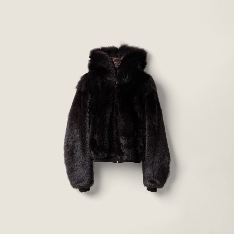 Shearling hoodie jacket 1