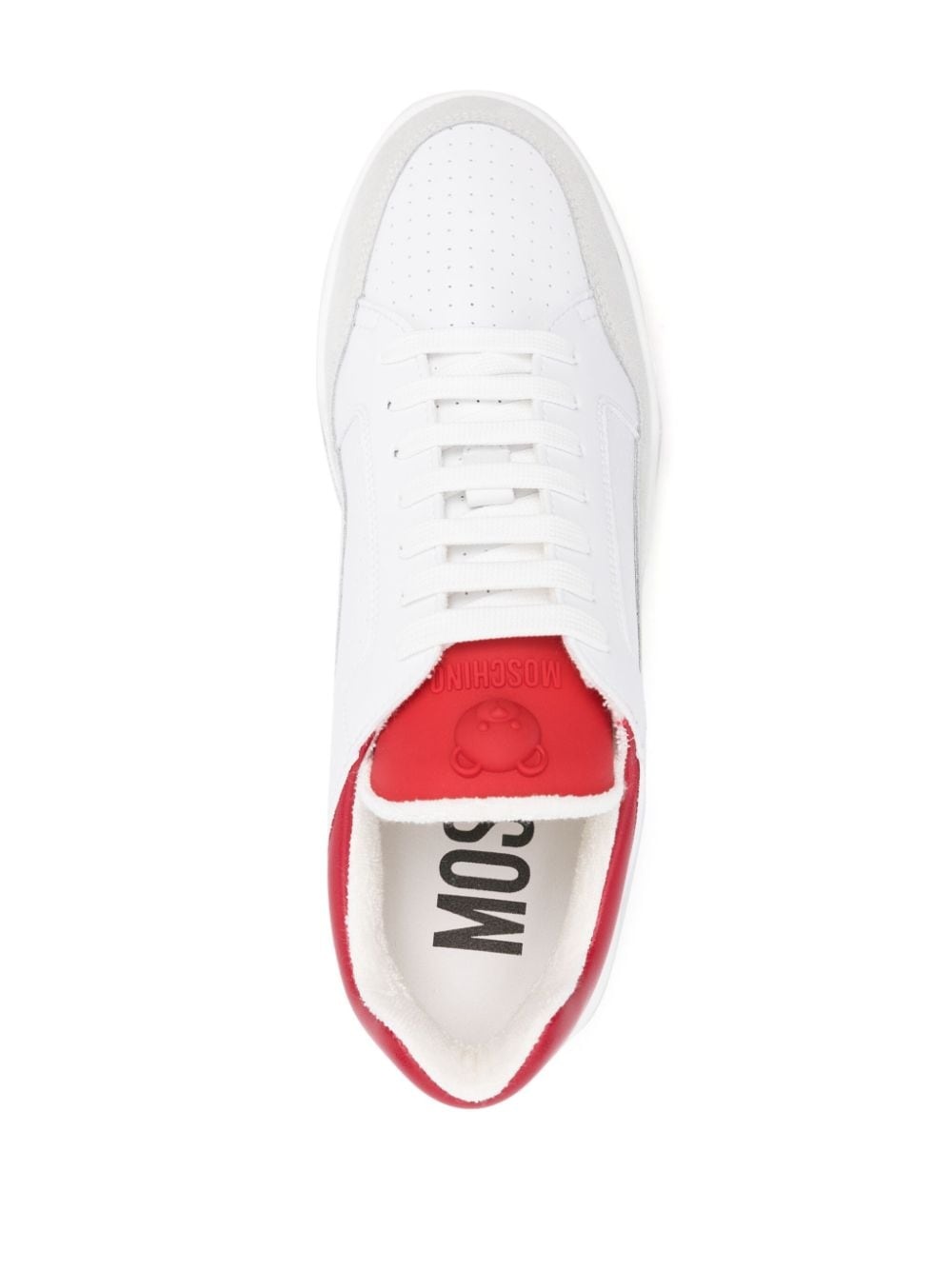 embroidered-logo panelled trainers - 4